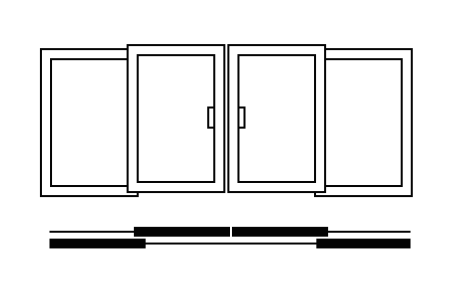 2 × dvojdielna zostava