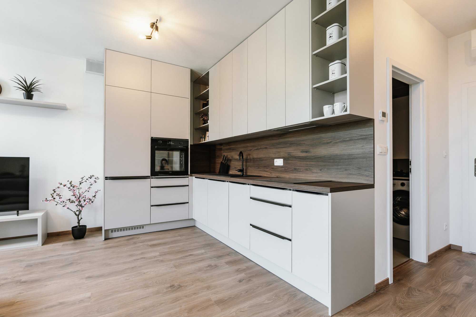 Cashmere Grey & Brown Warmia Walnut Kitchen — Bratislava