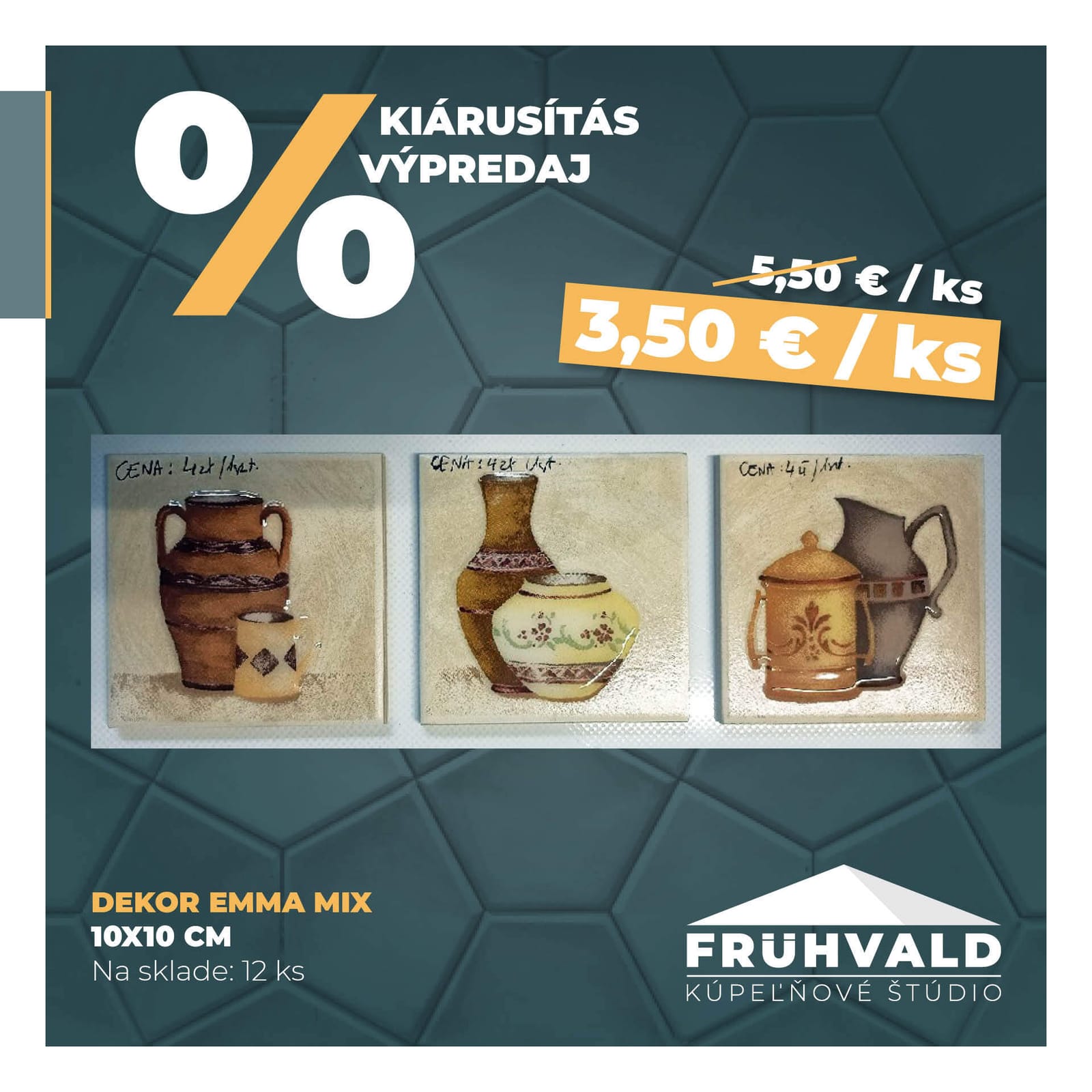 Výpredaj: dekor Emma Mix 10×10 cm za 3,50 € namiesto 5,50 €